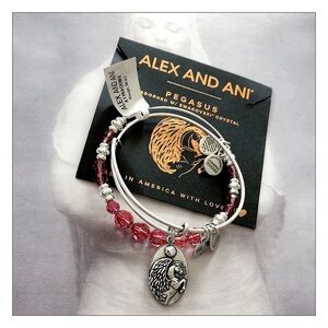 Alex & Ani Rouge Pegasus Beaded Bangle Bracelets